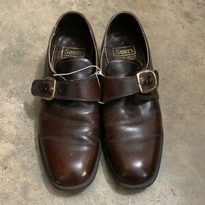 Size 9 D Vintage Circa 1970 Sears Monk Strap Slip-On / Loafer